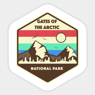 Gates of the Arctic National Park Retro Sticker